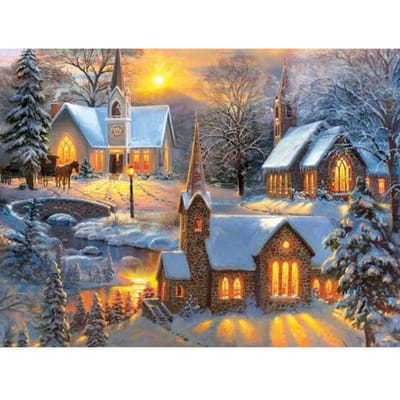 Peinture diamant avec perceuse ronde complète, lumières brillantes, mosaïque de maison, broderie, point de croix, bricolage 20X30CM beige