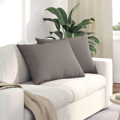vidaXL - Zitkussens - 2 - st - Stof - Taupe - 70 - x - 50 - cm