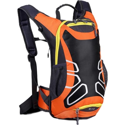 Waterdichte 15L fietsrugzak Outdoor kampeertassen Wandelen Klimrugzak oranje