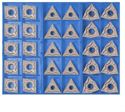 Allecto - Carbide Draaien Inserts - 30 Stuks - Hoge Hardheid - Snijblad Gereedschap - Slijtvast en Duurzaam - Voor Draaibankgebruik - Compacte ...