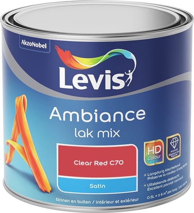 Levis - Ambiance Lak Satin Mix - Clear Red C70 - Mengverf - 0,5 L