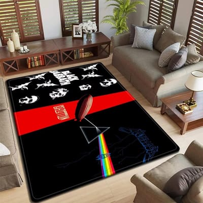 Rock Band Logo Design Vloermat Antislip Tapijt voor Slaapkamer Woonkamer Stijlvol Tapijt voor Muziekliefhebbers Duurzame Wasbare Deurmat 50x80cm