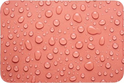 WC mat 90x60 cm - Antislip - Water - Druppels - Roze - Toiletmat - Vloermat - Douchemat - Toilet tapijt - Toiletmatten