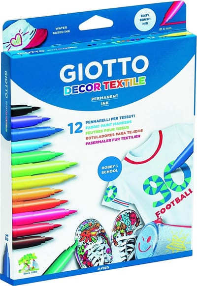 Giotto Decor Textile Paint Markers 12 pcs BL