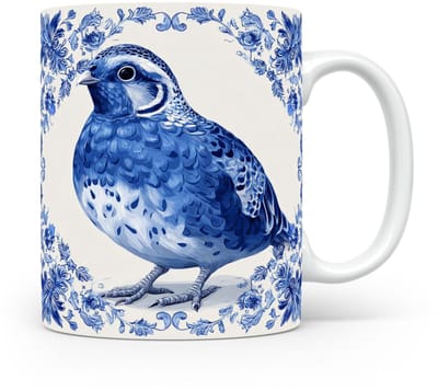 Mok Kwartel Beker voor koffie of tas voor thee, cadeau voor dierenliefhebbers, moeder, vader, collega, vriend, vriendin, kantoor, opa, oma, hond, kerst, sinterklaas, verjaardag