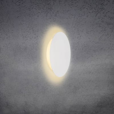 Escale Blade LED wandlamp, mat wit, Ø 24 cm