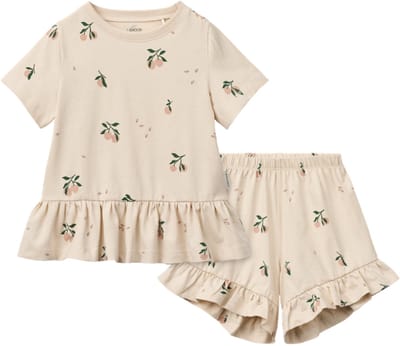 Liewood Ilford Set w Frillsn - Zomer Set - Peach Mini / Sea Shell - 86/92