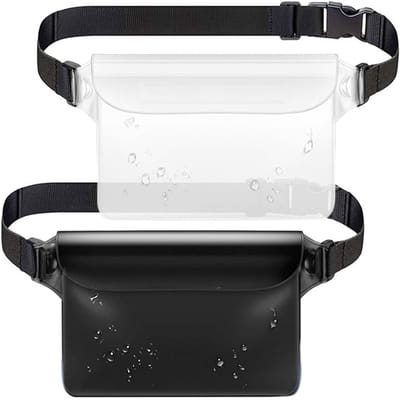 Waterdichte Buiktas met Verstelbare Band - Transparante Zwarte Tas voor Strand, Zwemmen en Duiken - Mode Accessoire voor Avontuurlijke Activiteiten