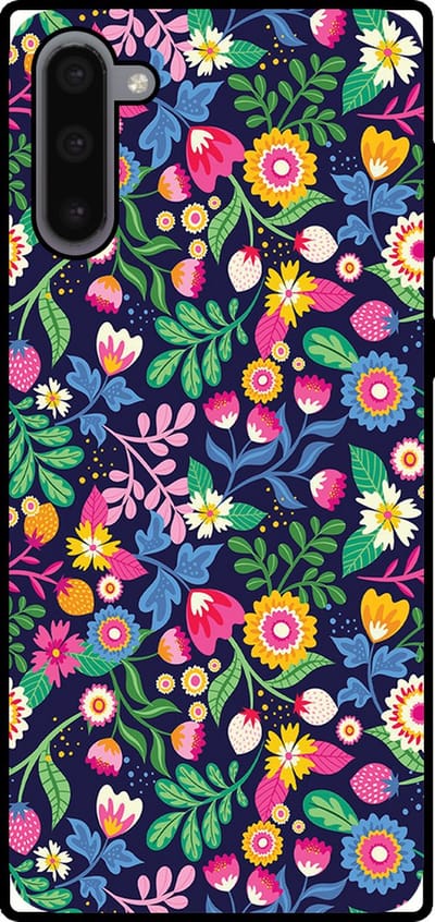Smartphonica Telefoonhoesje Geschikt voor Samsung Galaxy Note 10 met bloemen opdruk - TPU backcover case flower design geschikt voor Samsung Galaxy Note 10
