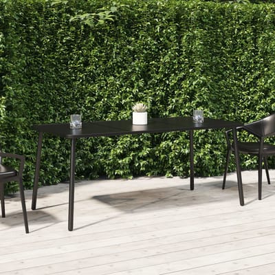 vidaXL - Tuintafel - 165x80x71 - cm - staal - antracietkleurig