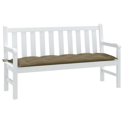 vidaXL - Tuinbankkussen - 150x50x7 - cm - stof - gemêleerd - taupe