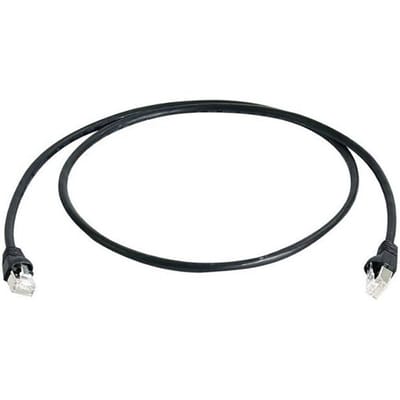 Telegärtner 100009134 RJ45 Netwerkkabel, patchkabel CAT 6A S/FTP 15.00 m Zwart Vlambestendig 15 m