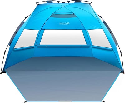 Pop-up strandtent voor 4 personen - Eenvoudige installatie en draagbare bescherming tegen zon en wind