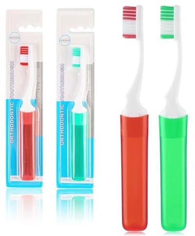 Draagbare Inklapbare Reistandenborstel Set voor Volwassenen en Kinderen - Mini Tandenborstels voor Reizen en Kamperen