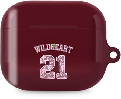 xoxo Wildhearts hoesje geschikt voor AirPods Pro - She's a Wildheart - Ook als telefoonhoesje verkrijgbaar - schokbestendige case - koptelefoonhoes - Beschermhoes met trendy opdruk - 21 - Burgundy / Bordeaux rood