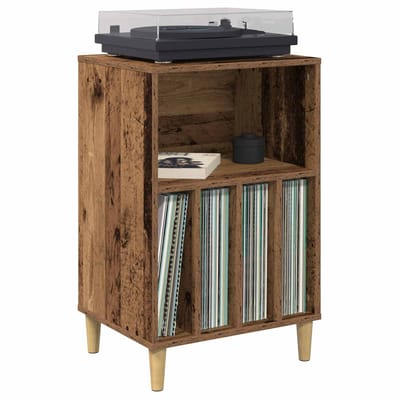 vidaXL - Draaitafelstand - Eikenhout - 47 - x - 39,5 - x - 74,5 - cm - Bewerkt - hout