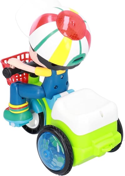 Speelgoed Driewieler - Stunt driewieler - Kinderen vermaken - Dynamisch lichtgeluid - 18 x 17 x 12 cm - Multicolor
