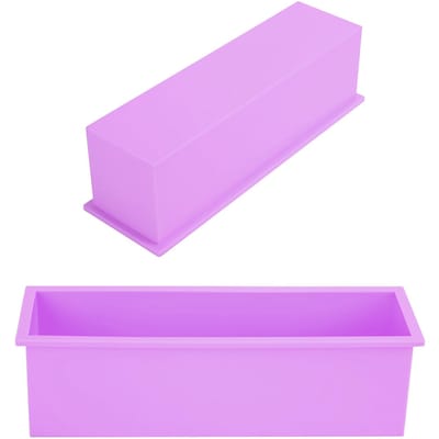Moule à Savon Rectangulaire en Silicone 1200ML DIY Moule à Toast Boîte à Fabriquer Outil Purple