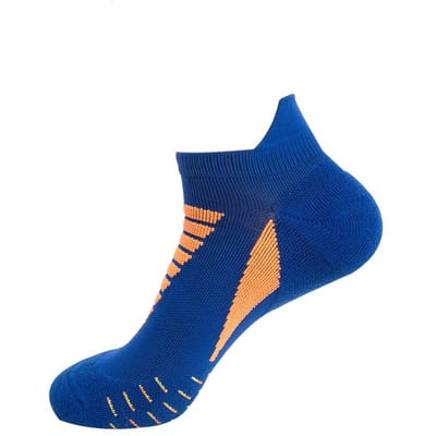 Chaussettes athlétiques antidérapantes pour hommes et femmes, chaussettes de sport pour basket-ball, football, volley-ball, course à pied One Size bleu foncé