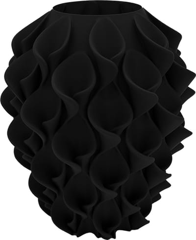 Bluma moderne vaas - Decoratieve vaas - Zwart - 3d geprinte vaas – geschikt voor droogbloemen - 20CM