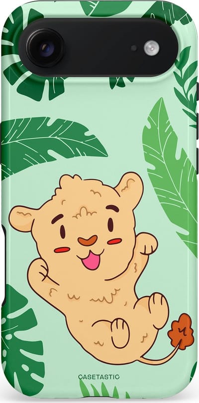 Casetastic hoesje geschikt voor Apple iPhone Air - MagSafe - Dubbellaagse bescherming - Leeuwenhartje - Fashion Case - Mintgroen Perzik Beige