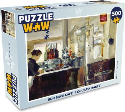 Puzzel Bon Bock Café - Edouard Manet - Legpuzzel - Puzzel 500 stukjes
