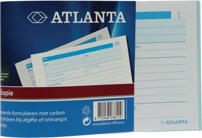 Bonboekje djois atl met 2 kopieën carbon a6 wt | 5 stuks