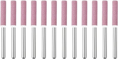 Dailygoods - 12 Stuks Burr Slijpsteen voor Kettingzaag - Slijpstenen van 4 mm