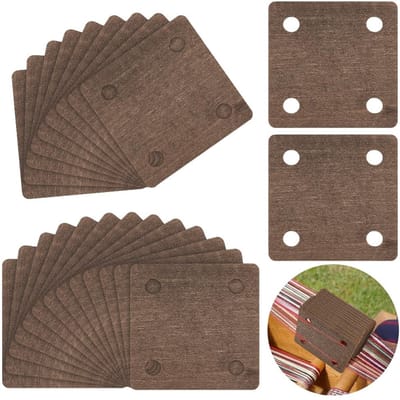 Dailygoods- Weefkaarten 24 Stuks - 5,4 x 5,4 cm - Houten Planken - Webkaarten - Handgemaakt - Weefaccessoires voor Breiframe - Weefplanken