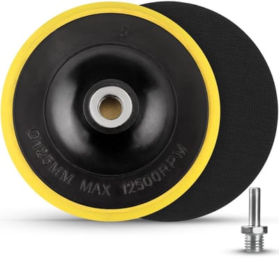 Klittenband Schuurschijf 125 mm met Adapter voor Boormachine - 2 Stuks Polijstpad
