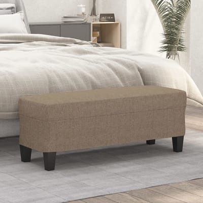 vidaXL - Bankje - 100x35x41 - cm - stof - taupe