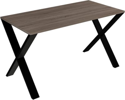 Eettafel Keukentafel - Keukentafel Eettafel - Samen Eten - X-vorm Metalen Poten - 90x60 cm - Truffel