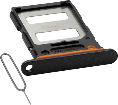 Dual SIM Kaarthouder voor Xiaomi Redmi Note 13 Pro - Vervangende Sim Tray met Sim Pin en Waterdichte Rubber Ring - Zwart - Perfect voor Dubbele SIM Gebruik