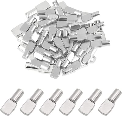 Set van 100 Plankdragers, 5 x 19 mm, Opbergdoos voor Kledingkast en Plankensysteem, Ideaal voor Organisatie en Ruimtebesparing