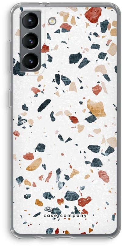 Case Company® - Hoesje geschikt voor Samsung Galaxy S21 hoesje - Terrazzo N°4 - Soft Cover Telefoonhoesje - Bescherming aan alle Kanten en Schermrand