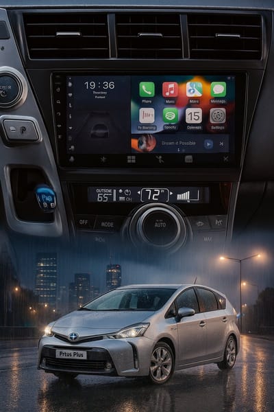 ADIVOX 9 inch T1 geschikt voor Toyota Prius Plus 2012-2020 Android 15 CarPlay/Auto/Wifi/DSP/RDS/DAB+