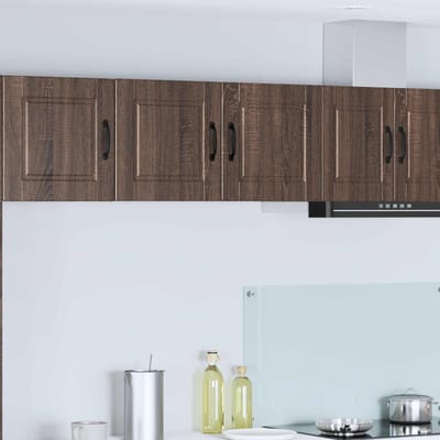 vidaXL - Wandkast - PORTO - Bruin - Eiken - 80 - x - 31 - x - 40 - cm - Bewerkt - hout