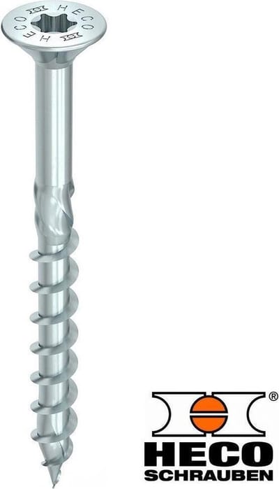Heco Topix-Plus Schroeven - Hecodrive platverzonken kop - 4x 40mm - Deeldraad (500 stuks)