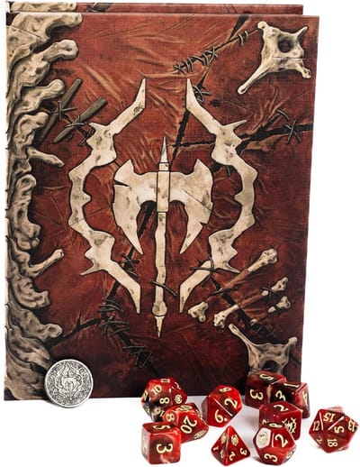 Dobbelstenen Set - Dobbelstenen Doos - TTRPG Rollenspel - 10-Delige Set - 20x16x0.1 cm - Rood