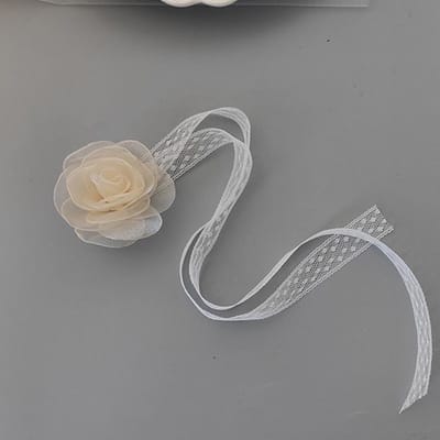Meisjes Bruidsmeisje Polsbloemen Parel Lint Roos Armband voor Bruiloft Prom Feest Aanstaande Bruid Bruidsmeisje Cadeau Bruiloft Accessoires