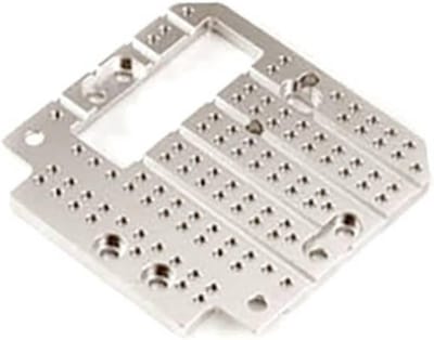 Koppelingshendelplaat Aluminium - Koppelingsplaat - Modelbouw - Voor 2/3 assen - Schaal 1:14 - Zilver