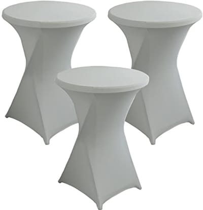 Set van 3 Elastische Statafelhoezen voor Ronde Tafels (60-80 cm Diameter)
