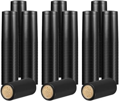 120 Stuks Zwarte Wijnfles Krimpdop voor Flessenafsluiting - PVC Krimpfolie voor Wijnkelder en Bar