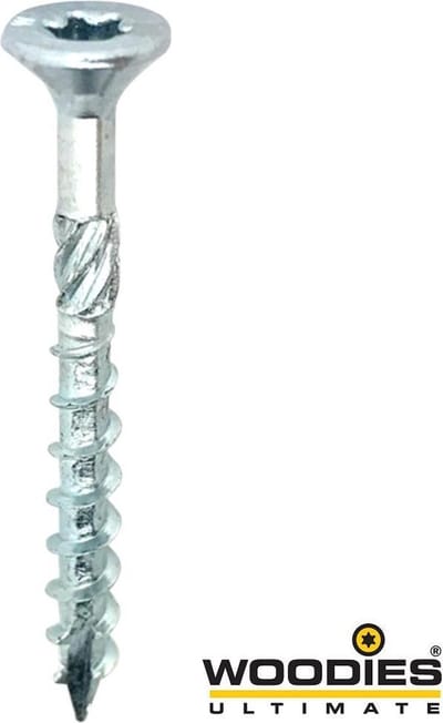 WOODIES® 6x50 Platverzonkenkopschroef Torx Verzinkt Deeldraad (200 stuks) - Ultimate - 61560401