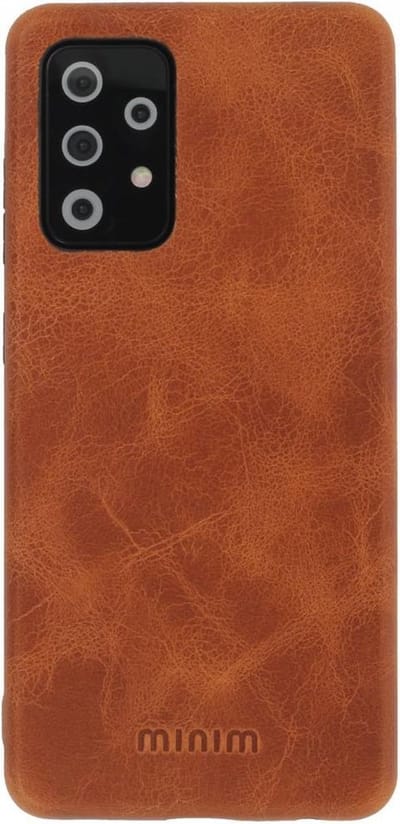 Minim Samsung Galaxy A52 / A52S Hoesje Back Cover Hoesje Cognac