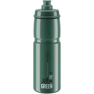 Elite Bottle Jet Green Dark Green, White Logo 750ml