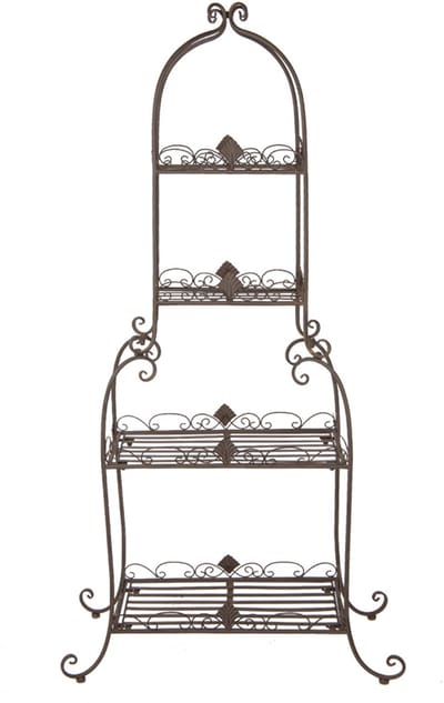 Clayre & Eef Planthouder 74x39x160 cm Bruin Metaal