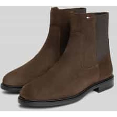 chelsea boots van echt leer met logodetail