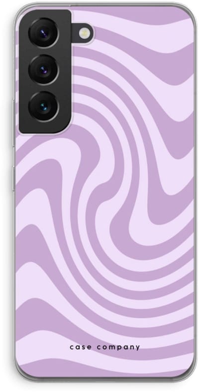 Case Company® - Hoesje geschikt voor Samsung Galaxy S22 hoesje - Swirl Paars - Soft Cover Telefoonhoesje - Bescherming aan alle Kanten en Schermrand