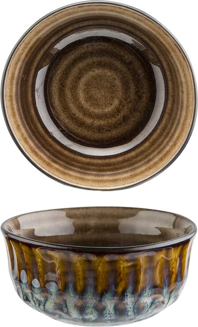 Cosy & Trendy Dipschaaltje Ribbel Quintana Amber ø 9 cm / 130 ml